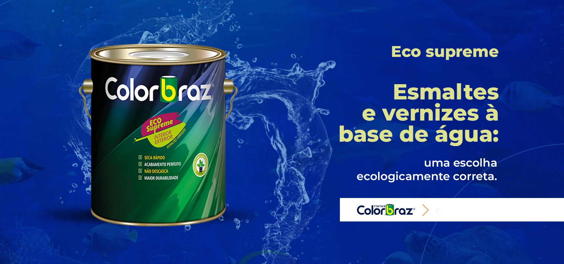 Tinta à base de água: uma escolha ecologicamente correta.
