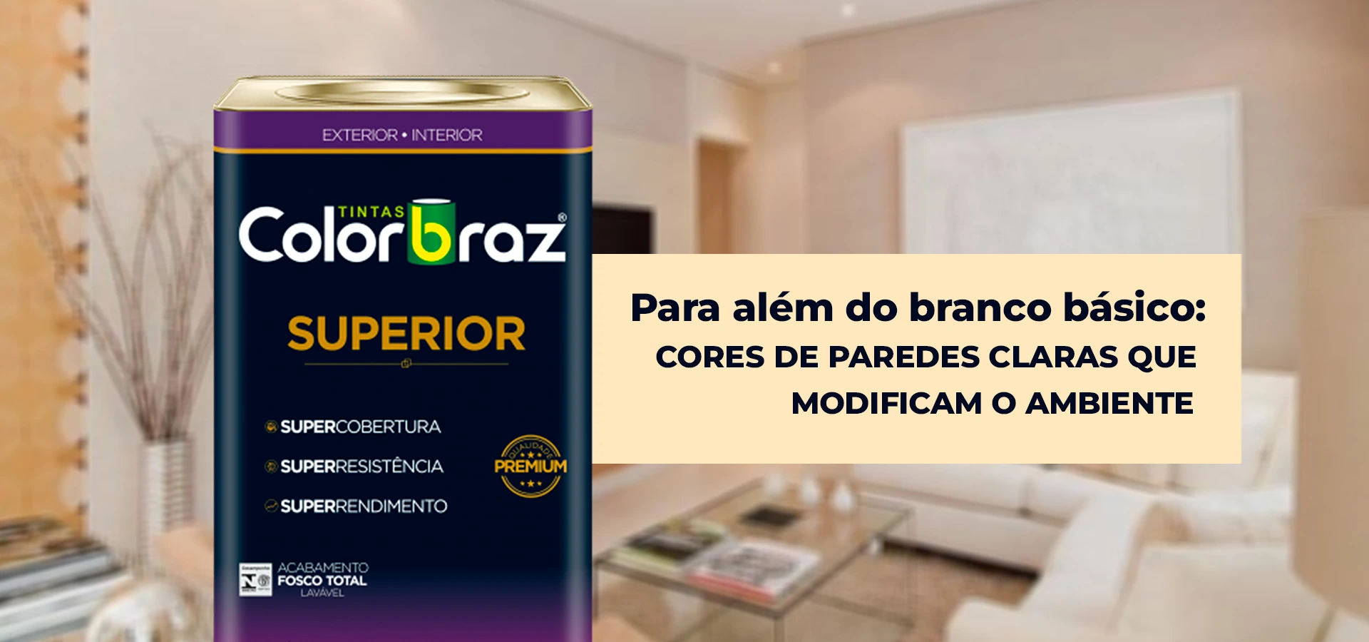 Para além do branco básico: cores de paredes claras que modificam o ambiente
